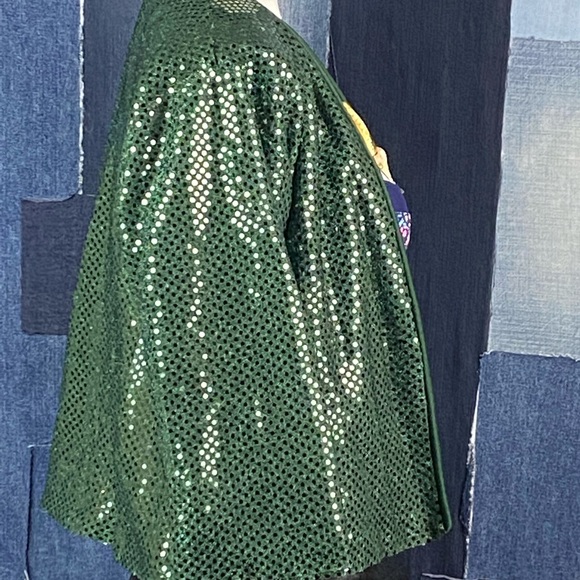 Vintage Sequence Cropped Jacket Sz M - Picture 3 of 4